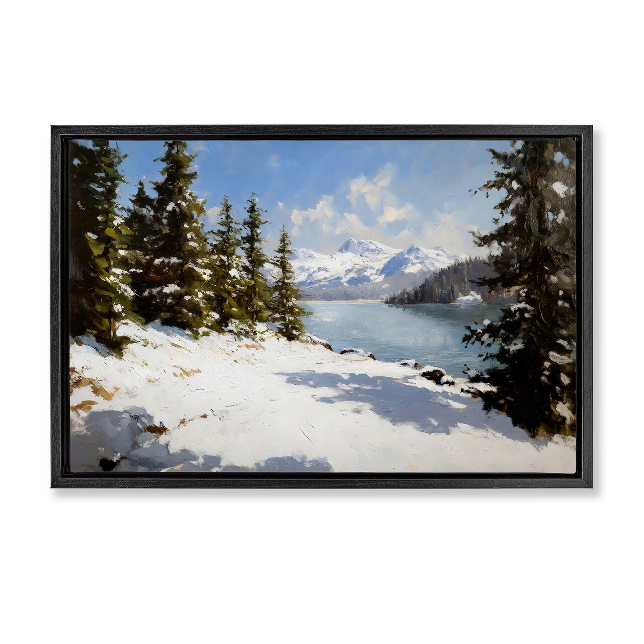 Stupell Industries Way Up North Landscape Floating Frame, design by Petal Prints Design